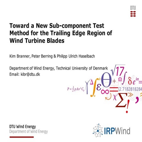 Toward a New Sub-component Test Method for the Trailing Edge Region of Wind T...
