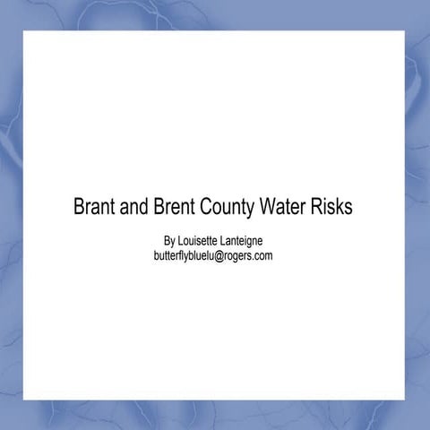 Brant's Water Risks