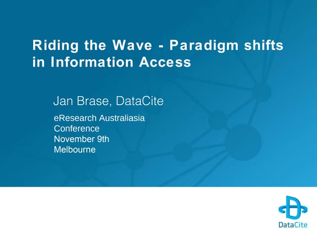 Riding the wave - Paradigm shifts in information access