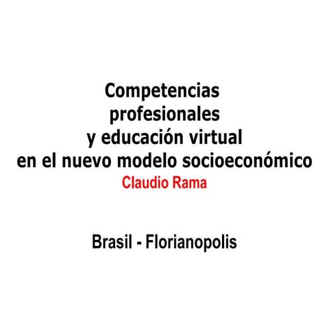 Competencias profesionales y educacion virtual