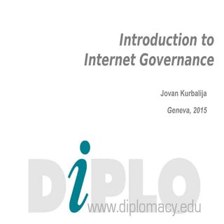 Introduction to Internet Governance