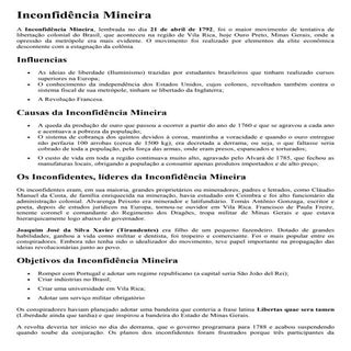 Brasil colonial   inconfidência min...