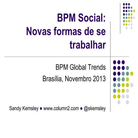 Brasilia - BPM Social: Novas formas de se trabalhar