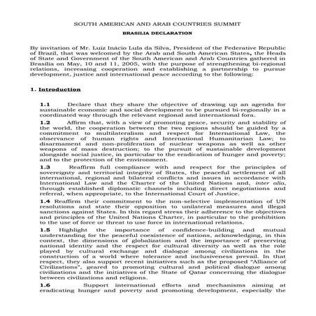 Brasilia declaration