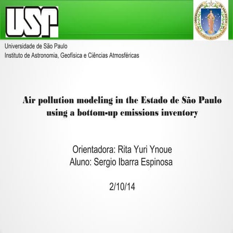 Emissions Inventories for SP (Brasseur) ODP