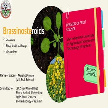 Brassinosteroids : A sixth class of Plant hormone