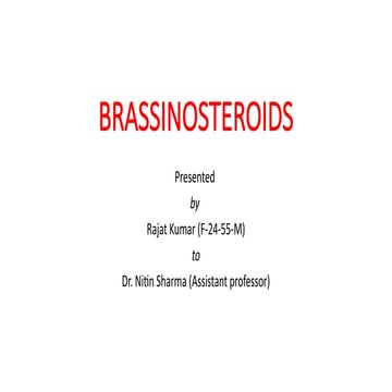 Brassinosteroids hormone it's signalling and physiological functions.pdf