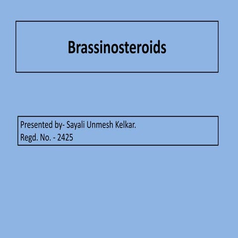 Brassinosteroids ppt