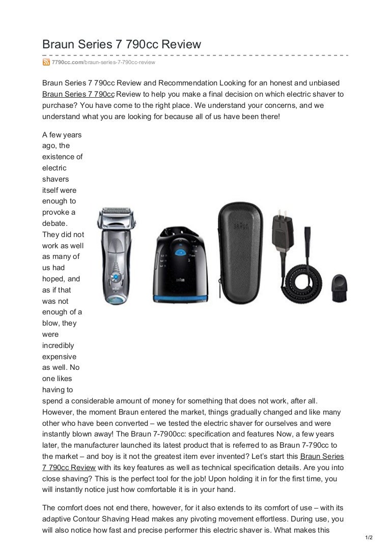 Braun series 7 790cc Reviews on Sales Get The best prices