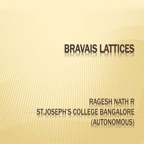 Bravais lattices