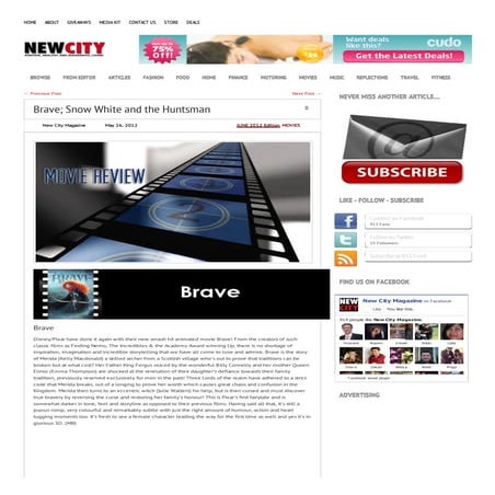 Brave; Snow White and the Huntsman