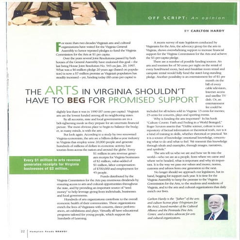 Bravo! Article by Carlton Hardy