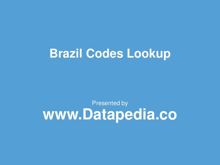 About Brazil Postal Zip Code Finder