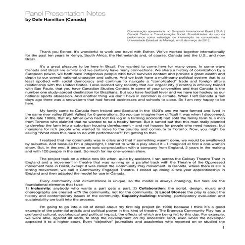 Brazil panel notes | PDF