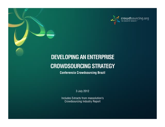 Developing an enterprise crowdsourcing strategy