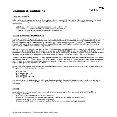 Brazing and soldering