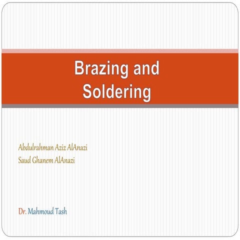 Brazing and soldering 