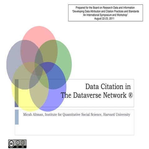 Data Citation in The Dataverse Network