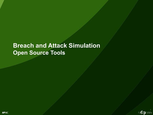 Breach and attack simulation tools