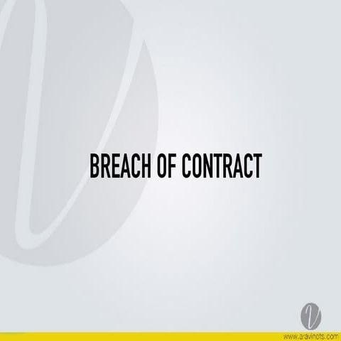 Breach of contract 