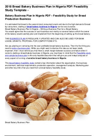 Small bakery business plan sample image