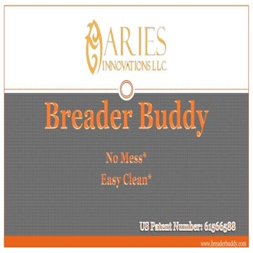 Breader Buddy Business Plan  13 Slide Final