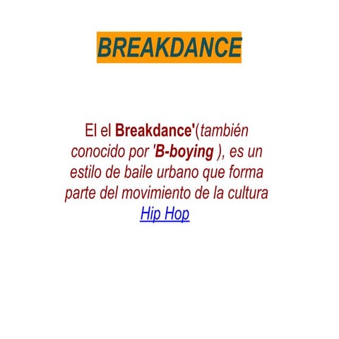 Breakdance By:H | PDF
