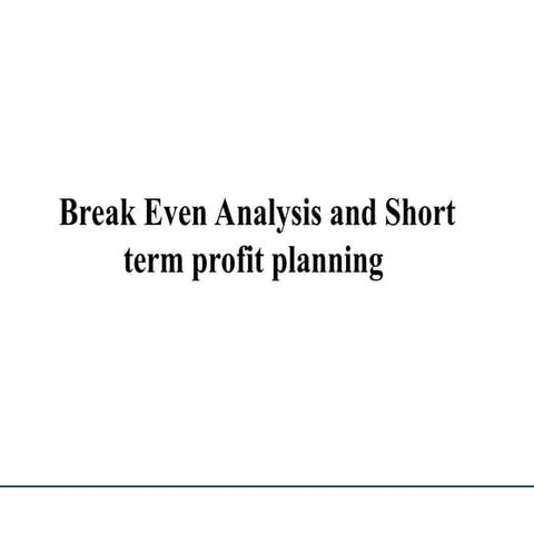 break evenanalysisandthefollowinginformationand.ppt