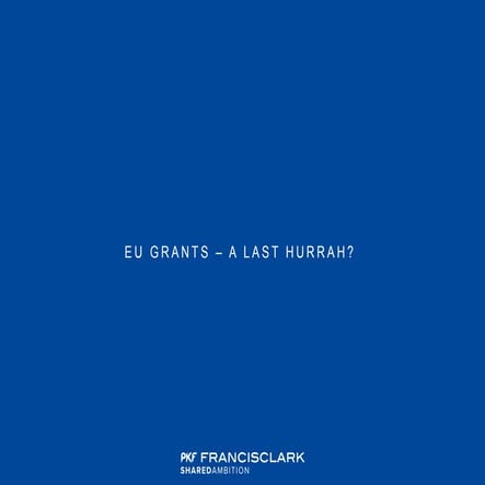 Truro December Breakfast briefing - Grants - a last hurrah!