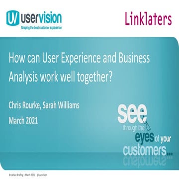 How can User Experience and Business Analysis work well together?
