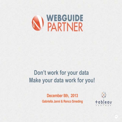 Tableau - Make your SEO data work for you!