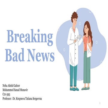 Breaking bad news | PPTX