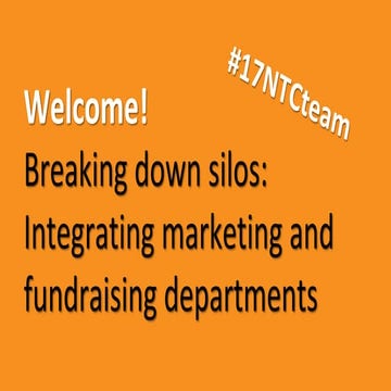 #17NTCteam Breaking down silos 