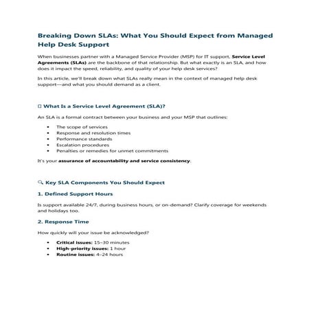 Breaking Down SLAs What You Should Expect from Managed Help.docx