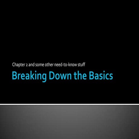 Breaking Down the Basics of Video - MIPA 2013
