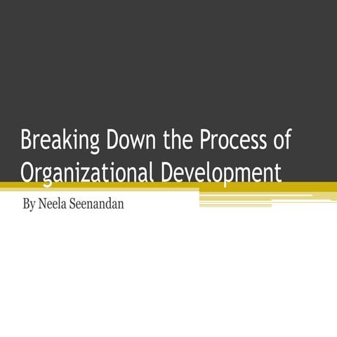 Breaking Down the Process of Organizational Development
