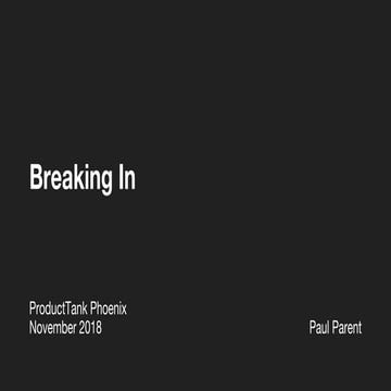 Breaking In – Finding Your First Role in Product Management