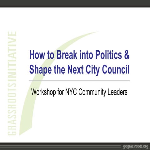 NYC Politics Presentation