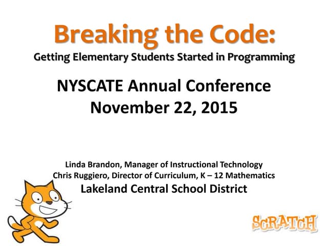 Breaking the Code NYSCATE 2015