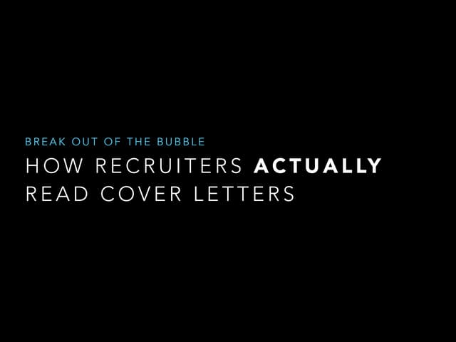 How Recruiters Actually Read Cover Letters