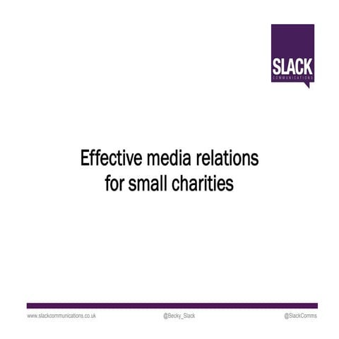 Effective media relations for your charity