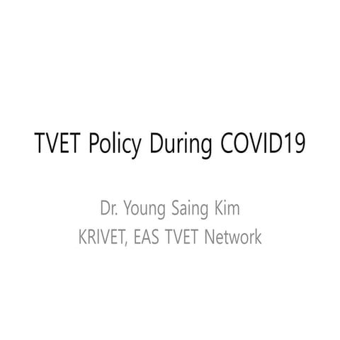TVET Policy During Covid-19