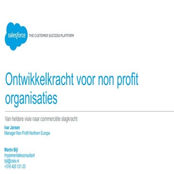 Breakout Session 4: CRM Development: Power for Non Profit Organisations (in D...