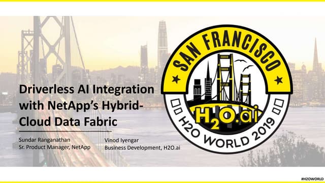 Sundar Ranganathan, NetApp + Vinod Iyengar, H2O.ai - Driverless AI integratio...