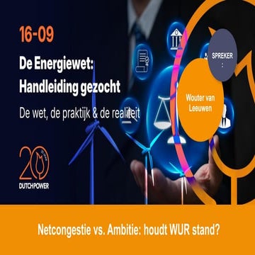 Presentatie Break Out - De Energiewet - WUR - Wouter van Leeuwen