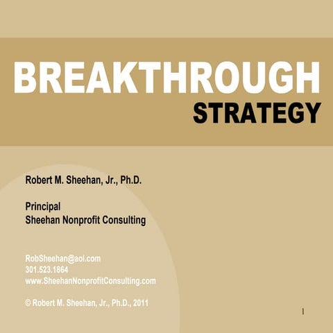 Breakthrough Strategy for Nonprofits
