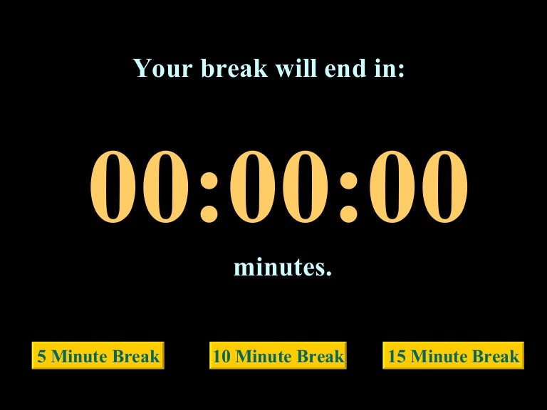 6 Minute Break Timer _ 8 Minute Timer – CGNPEB