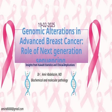 Breast cancer genomic in by next generation sequencing