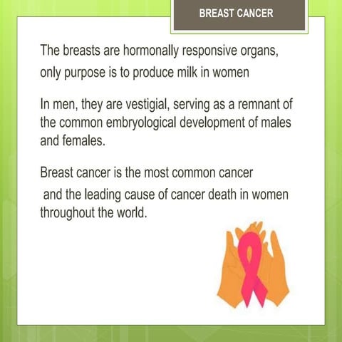 Breast cancer presentation slides for learning | PPTX