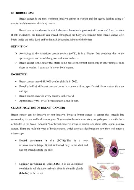 Breast cancer | PPTX | Cancer | Diseases and Conditions